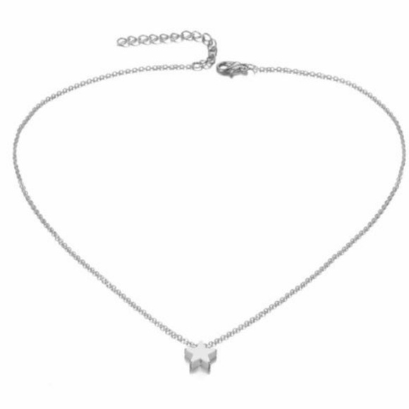 4 for $20 Star Choker Necklace (Silver) - Picture 4 of 5